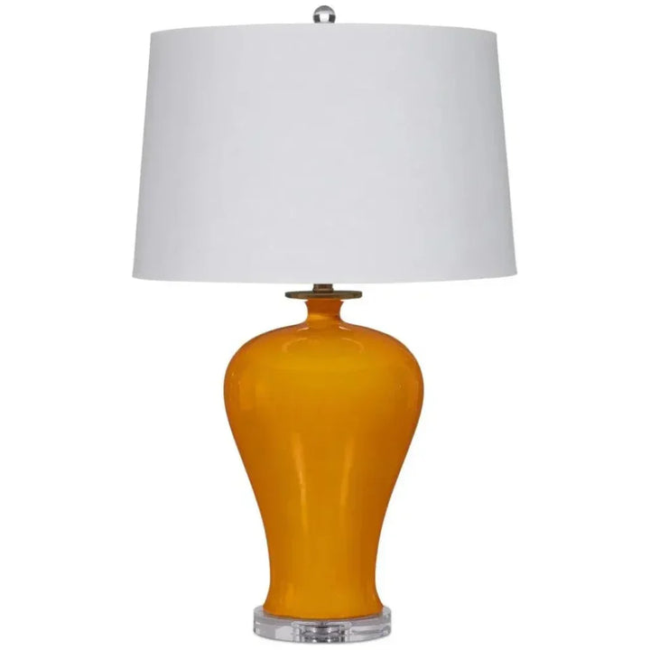 Imperial Porcelain & Metal Orange Table Lamp - LOOMLAN - Currey & Co - Table Lamps