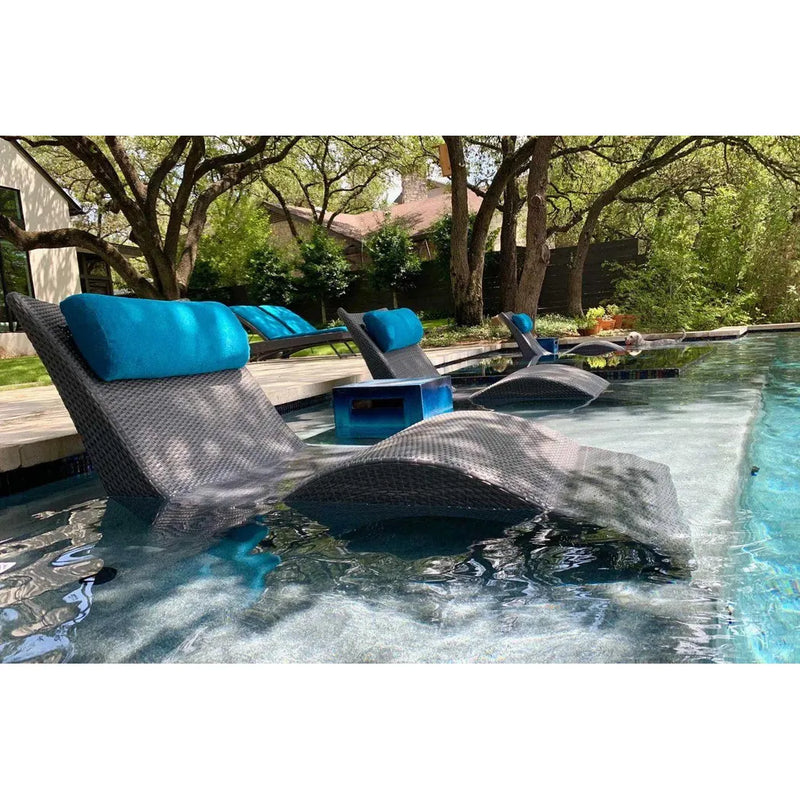 In-Pool Chaise Set of Two - Light Gray Outdoor-Outdoor Lounge Sets-Seasonal Living-LOOMLAN