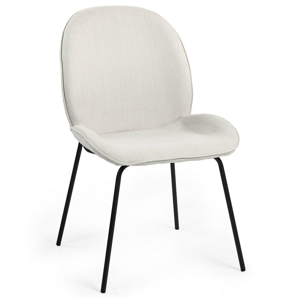 Inala White Fabric Dining Chair (Set of 2)