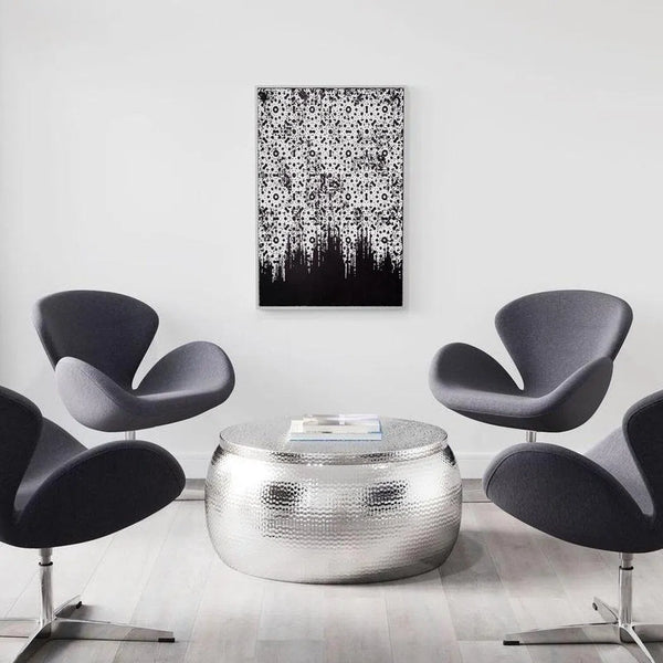 Industry Canvas Wall Art Silver & Black Artwork LOOMLAN By Zuo Modern