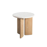 Infinity Terrazzo Top Round Side Table-Side Tables-LH Imports-LOOMLAN