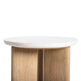 Infinity Terrazzo Top Round Side Table-Side Tables-LH Imports-LOOMLAN