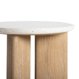 Infinity Terrazzo Top Round Side Table-Side Tables-LH Imports-LOOMLAN