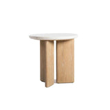 Infinity Terrazzo Top Round Side Table-Side Tables-LH Imports-LOOMLAN