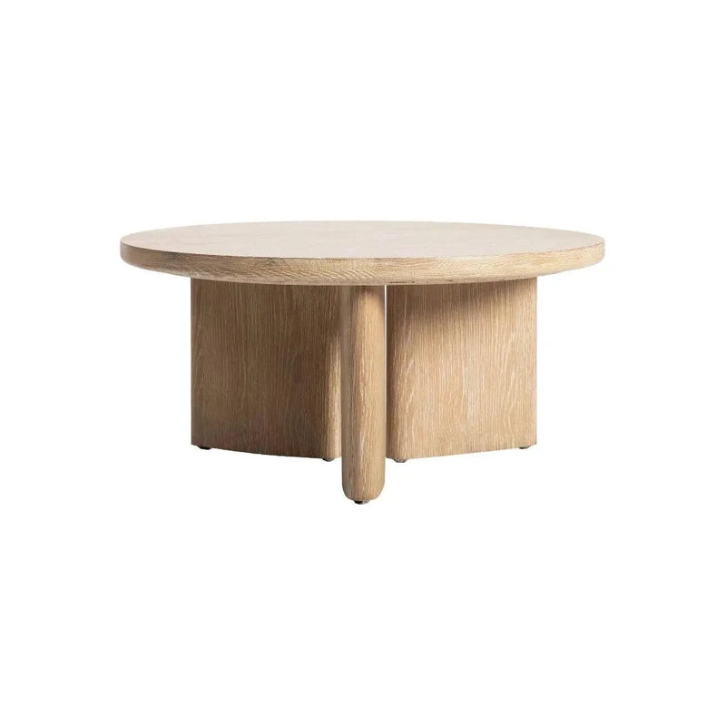 Infinity Wooden Round Coffee Table-Coffee Tables-LH Imports-LOOMLAN