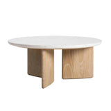 Infinity Terrazzo Topped Wooden Round Coffee Table