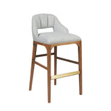 Inga Greenlight Powder Brass Accent Bar Stool