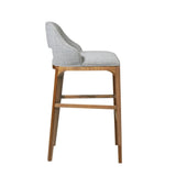 Inga Greenlight Powder Brass Accent Bar Stool