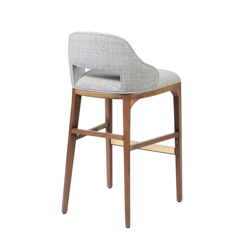 Inga Greenlight Powder Brass Accent Bar Stool