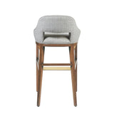 Inga Greenlight Powder Brass Accent Bar Stool