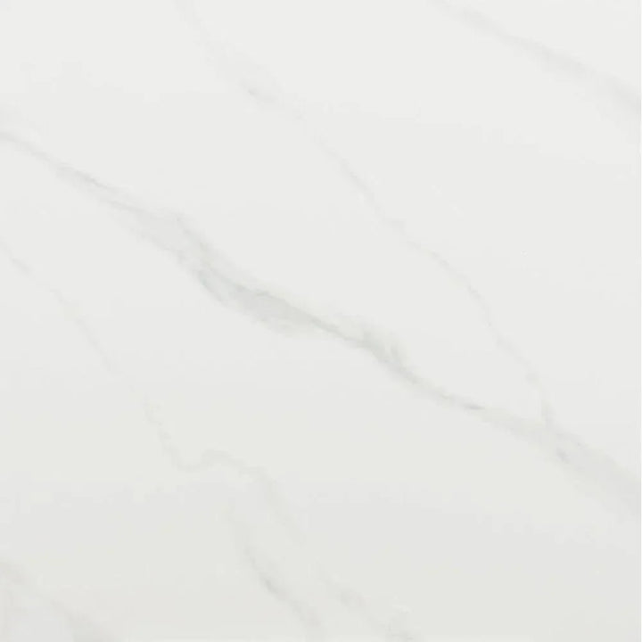 Inky Stone & Steel White Rectangular Dining Table-Dining Tables-Zuo Modern-LOOMLAN