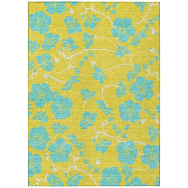 Inoa Gold Washable Indoor-Outdoor Rug-Outdoor Rugs-LOOMLAN Rugs-2'6" x 3'10"-LOOMLAN