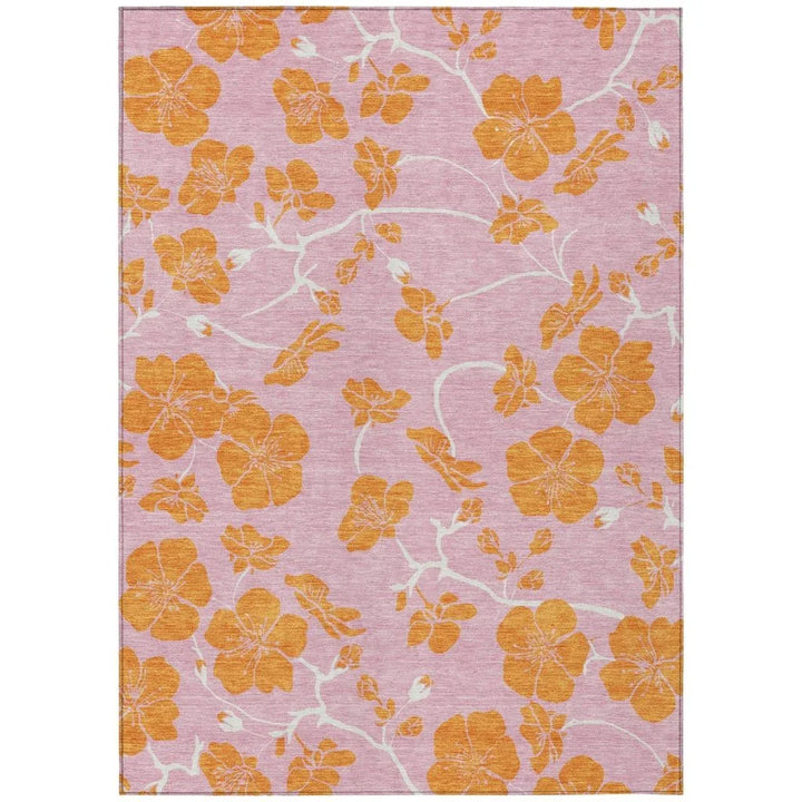 Inoa Pink Washable Indoor-Outdoor Rug-Outdoor Rugs-LOOMLAN Rugs-2'6" x 3'10"-LOOMLAN
