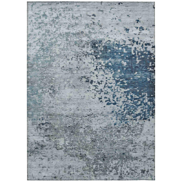 Iriain Denim Washable Indoor-Outdoor Rug