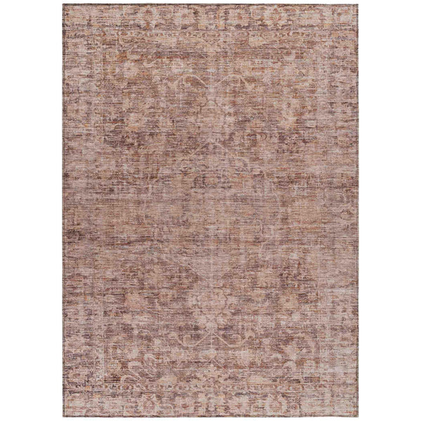 Iriira Orange Washable Indoor-Outdoor Rug