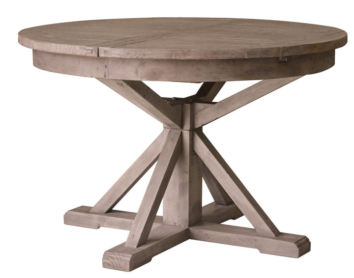Irish Coast Extendable Round Dining Table-Dining Tables-LH Imports-Light Brown-LOOMLAN