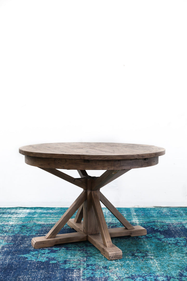 Irish Coast Extendable Round Dining Table-Dining Tables-LH Imports-LOOMLAN