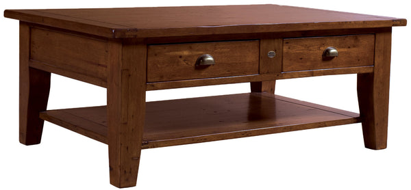 Irish Coast Two Drawers Wood Coffee Table