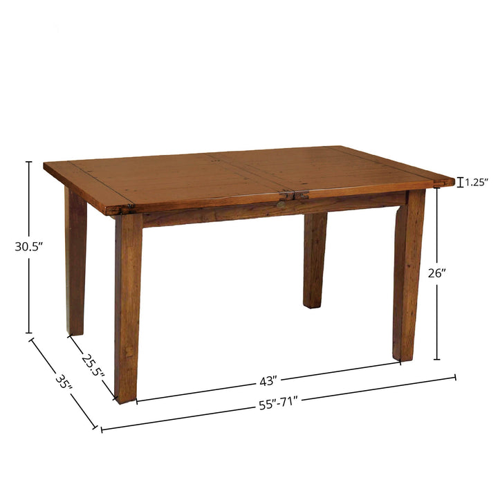 Irish Coast Wooden Extendable Dining Table-Dining Tables-LH Imports-LOOMLAN
