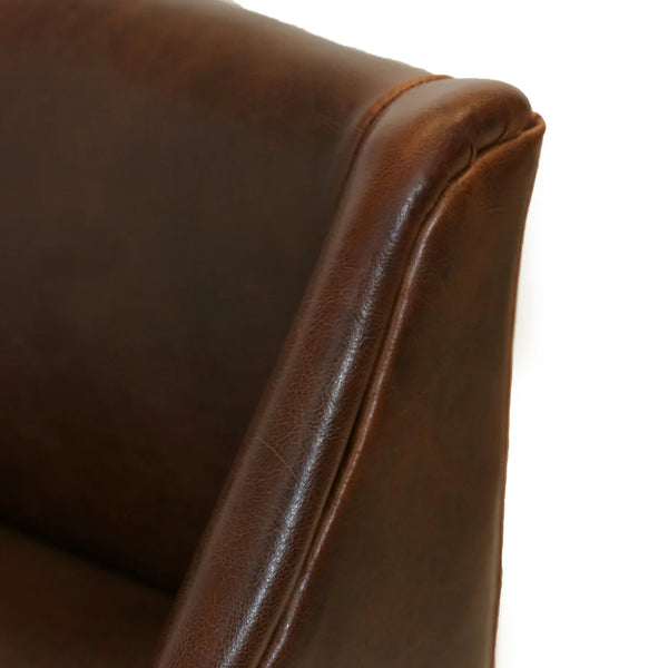 Iron Pipe Leather Upholstered Bar Stool