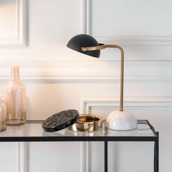 Irving Table Lamp Black & White Table Lamps LOOMLAN By Zuo Modern