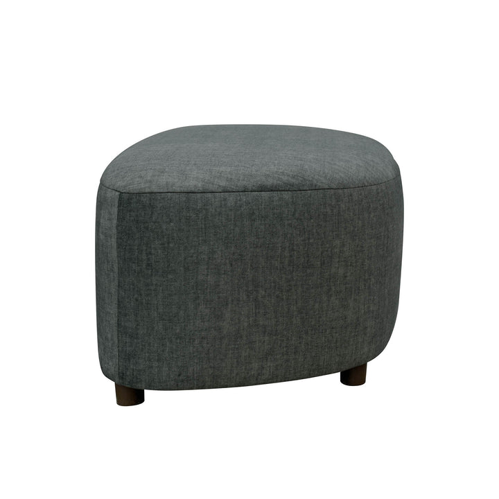 Isabella Dark Grey Fabric Modern Ottoman-Ottomans-LH Imports-LOOMLAN