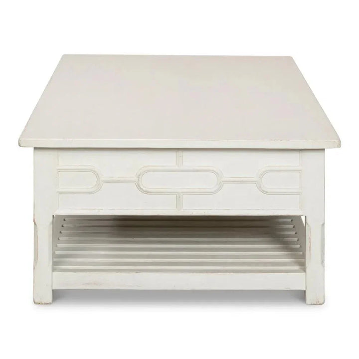 Isla Coffee Table Antique White - LOOMLAN - Sarreid - Coffee Tables