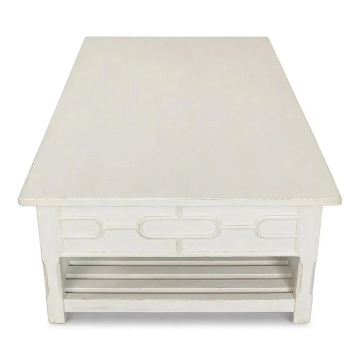 Isla Coffee Table Antique White - LOOMLAN - Sarreid - Coffee Tables