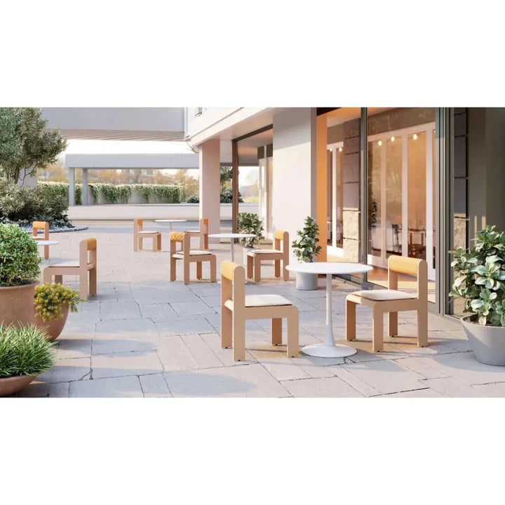 Island Aluminum Brown Dining Chair 2PC-Outdoor Dining Chairs-Zuo Modern-LOOMLAN