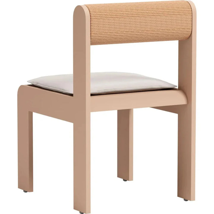 Island Aluminum Brown Dining Chair 2PC-Outdoor Dining Chairs-Zuo Modern-LOOMLAN