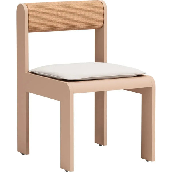 Island Aluminum Brown Dining Chair 2PC-Outdoor Dining Chairs-Zuo Modern-LOOMLAN