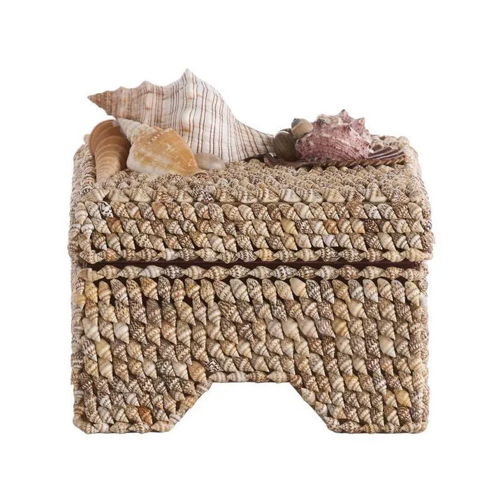 Box Made From A Shell Island Shell Made Rectangular Box - LOOMLAN
