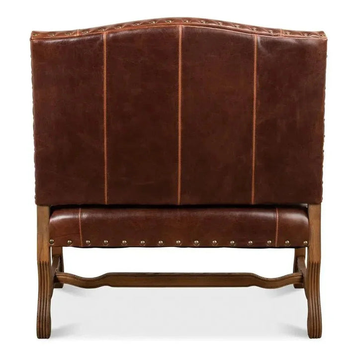 Italian Leather Settee - LOOMLAN - Sarreid - Accent Chairs