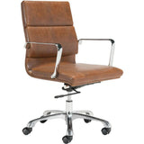 Ithaca Office Chair Vintage Brown Office Chairs LOOMLAN By Zuo Modern