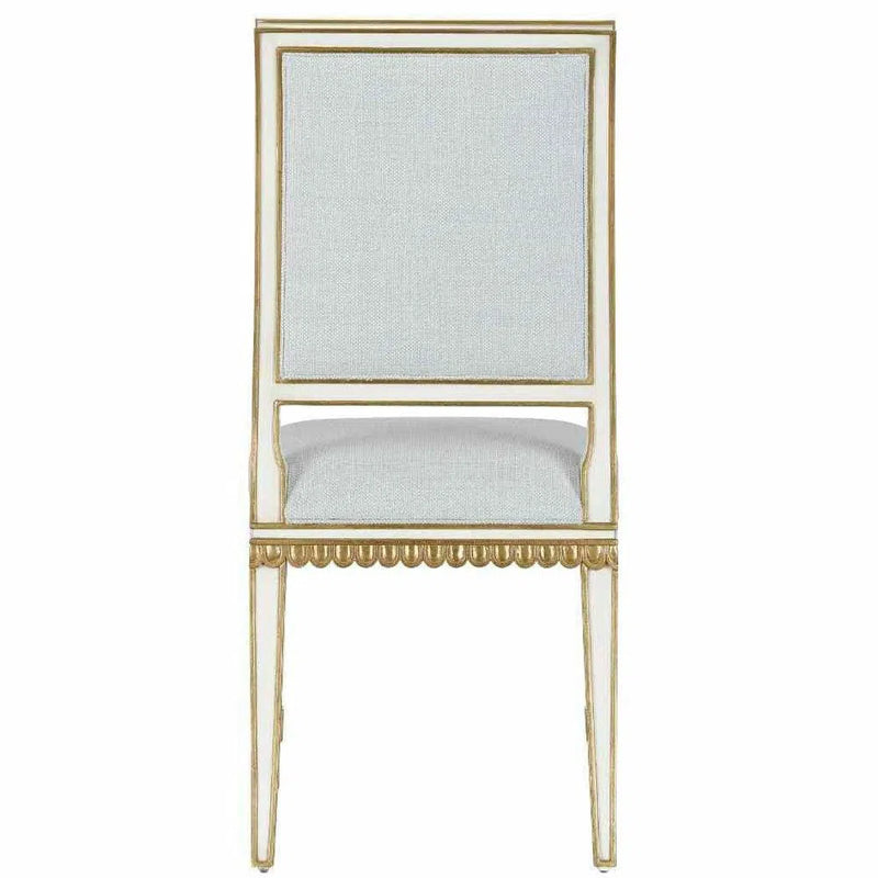 Ivory Armless Dining Accent Chair Ines Mist Ivory Chair Dining Chairs LOOMLAN By Currey & Co