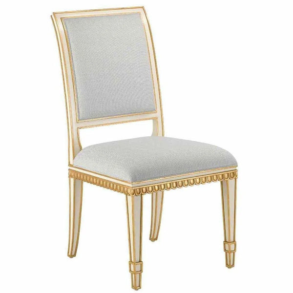 Ivory Armless Dining Accent Chair Ines Mist Ivory Chair Dining Chairs LOOMLAN By Currey & Co