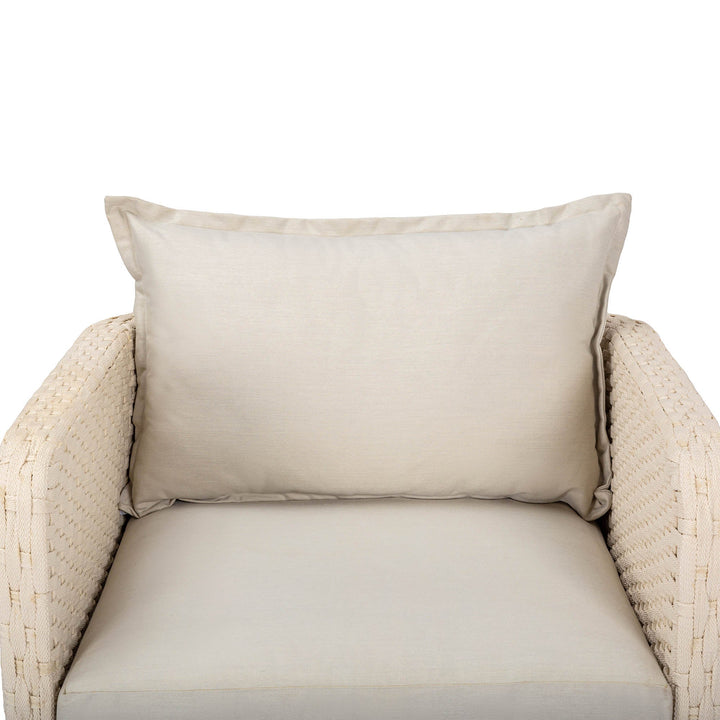 Ivory Coast Fabric Outdoor Club Chair-Outdoor Accent Chairs-LH Imports-LOOMLAN