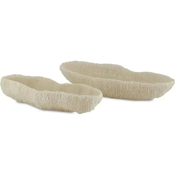 Ivory Island Tray Set of 2 - LOOMLAN - Currey & Co - Trays