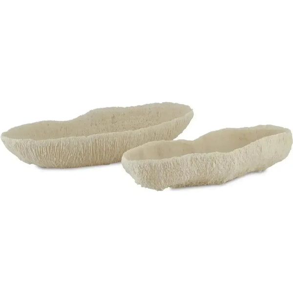 Ivory Island Tray Set of 2 - LOOMLAN - Currey & Co - Trays