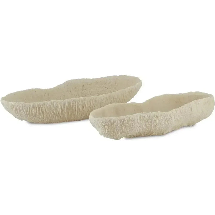 Ivory Island Tray Set of 2 - LOOMLAN - Currey & Co - Trays