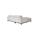 Ivory L-Shaped Loose Back Oxford Left Sectional Sofa Travertine Cream Sectionals LOOMLAN By LHIMPORTS