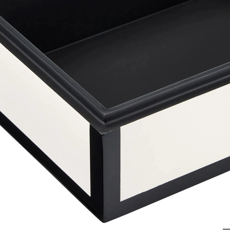 Ivory Lacquer Modern Gloss Finish Box (2PC )