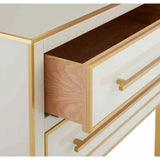 Ivory Satin Brass Arden Ivory Chest