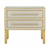 Ivory Satin Brass Arden Ivory Chest