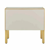 Ivory Satin Brass Arden Ivory Chest