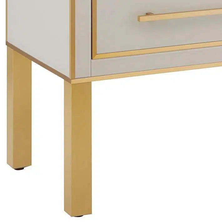 Ivory Satin Brass Arden Ivory Chest