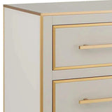 Ivory Satin Brass Arden Ivory Chest