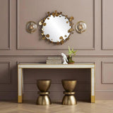 Ivory Satin Brass Arden Ivory Console Table