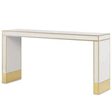 Ivory Satin Brass Arden Ivory Console Table