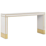 Ivory Satin Brass Arden Ivory Console Table